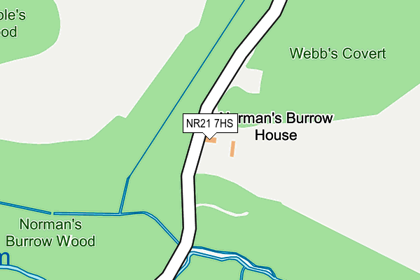 NR21 7HS map - OS OpenMap – Local (Ordnance Survey)
