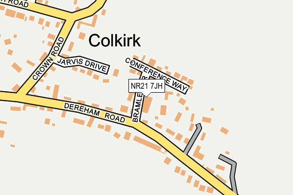 NR21 7JH map - OS OpenMap – Local (Ordnance Survey)