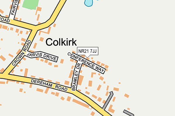 NR21 7JJ map - OS OpenMap – Local (Ordnance Survey)