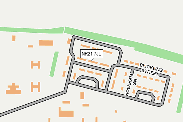 NR21 7JL map - OS OpenMap – Local (Ordnance Survey)