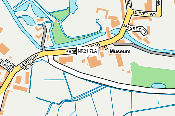 NR21 7LA map - OS OpenMap – Local (Ordnance Survey)