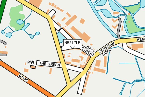 NR21 7LE map - OS OpenMap – Local (Ordnance Survey)