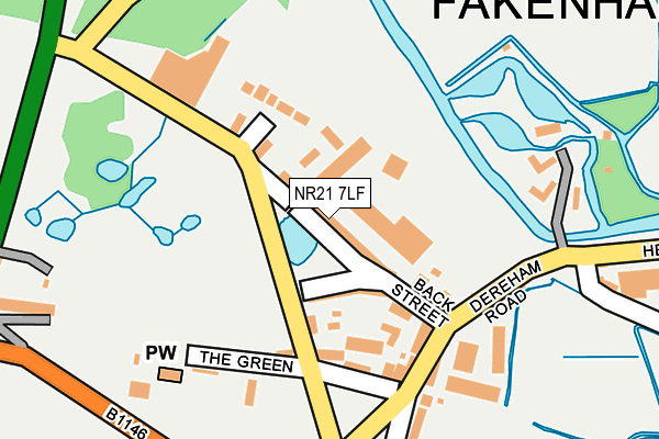 NR21 7LF map - OS OpenMap – Local (Ordnance Survey)