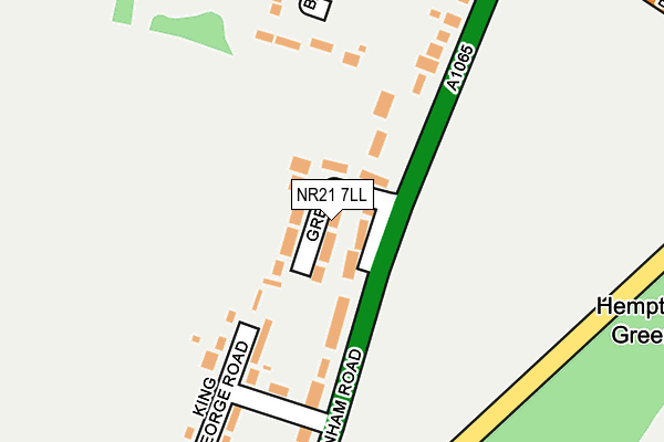 NR21 7LL map - OS OpenMap – Local (Ordnance Survey)