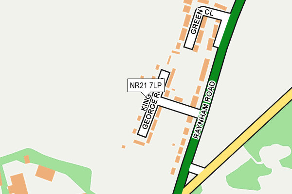 NR21 7LP map - OS OpenMap – Local (Ordnance Survey)