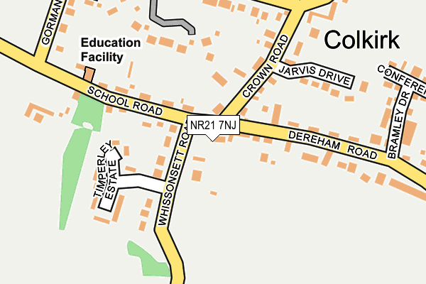 NR21 7NJ map - OS OpenMap – Local (Ordnance Survey)