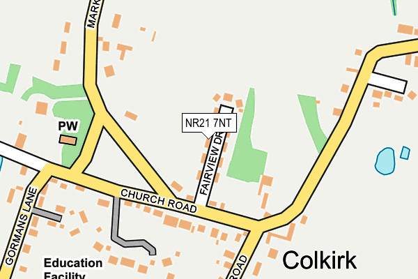 NR21 7NT map - OS OpenMap – Local (Ordnance Survey)