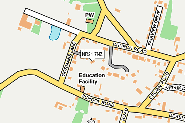 NR21 7NZ map - OS OpenMap – Local (Ordnance Survey)