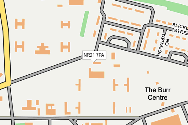 NR21 7PA map - OS OpenMap – Local (Ordnance Survey)