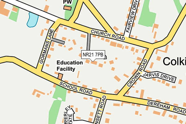 NR21 7PB map - OS OpenMap – Local (Ordnance Survey)