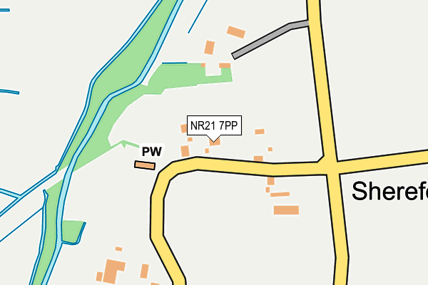 NR21 7PP map - OS OpenMap – Local (Ordnance Survey)