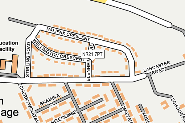 NR21 7PT map - OS OpenMap – Local (Ordnance Survey)