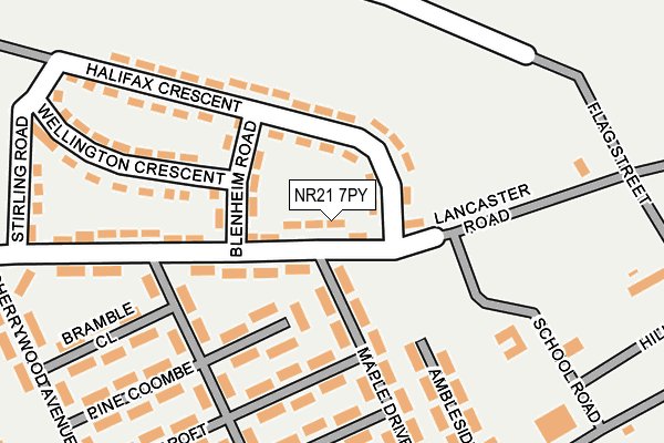 NR21 7PY map - OS OpenMap – Local (Ordnance Survey)