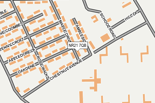 NR21 7QB map - OS OpenMap – Local (Ordnance Survey)