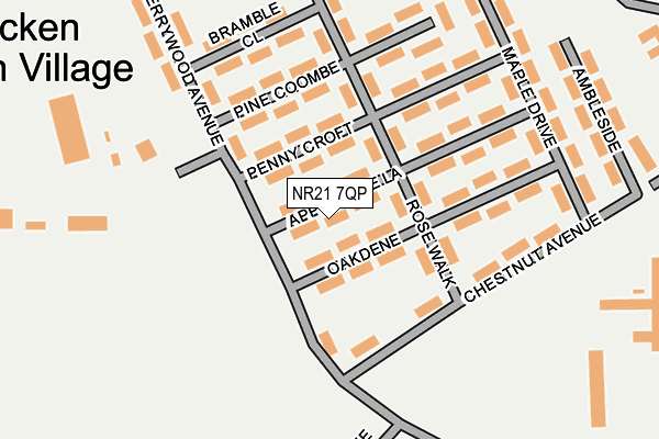 NR21 7QP map - OS OpenMap – Local (Ordnance Survey)