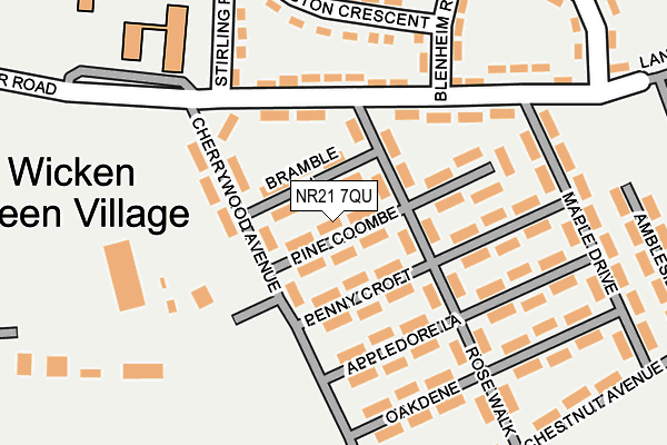 NR21 7QU map - OS OpenMap – Local (Ordnance Survey)