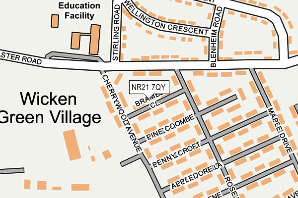 NR21 7QY map - OS OpenMap – Local (Ordnance Survey)