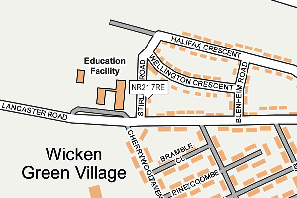 NR21 7RE map - OS OpenMap – Local (Ordnance Survey)