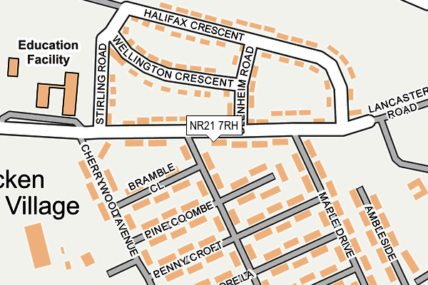 NR21 7RH map - OS OpenMap – Local (Ordnance Survey)