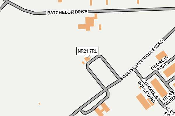 NR21 7RL map - OS OpenMap – Local (Ordnance Survey)