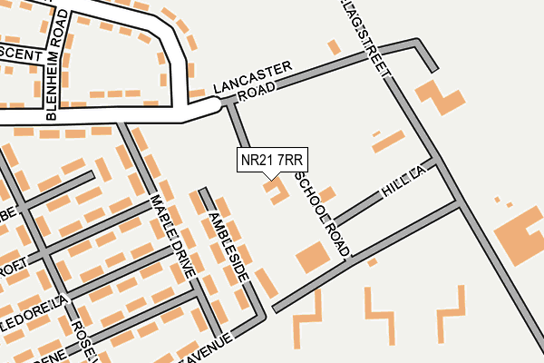 NR21 7RR map - OS OpenMap – Local (Ordnance Survey)