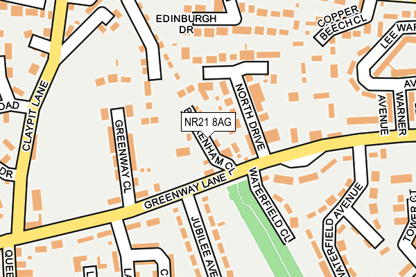 NR21 8AG map - OS OpenMap – Local (Ordnance Survey)