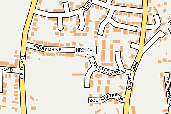 NR21 8AL map - OS OpenMap – Local (Ordnance Survey)