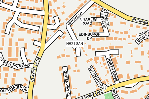 NR21 8AN map - OS OpenMap – Local (Ordnance Survey)