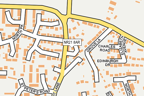 NR21 8AR map - OS OpenMap – Local (Ordnance Survey)