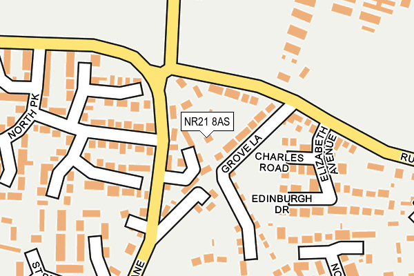 NR21 8AS map - OS OpenMap – Local (Ordnance Survey)
