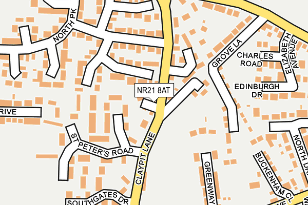 NR21 8AT map - OS OpenMap – Local (Ordnance Survey)