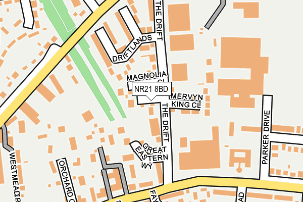 NR21 8BD map - OS OpenMap – Local (Ordnance Survey)