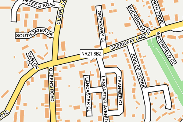 NR21 8BZ map - OS OpenMap – Local (Ordnance Survey)