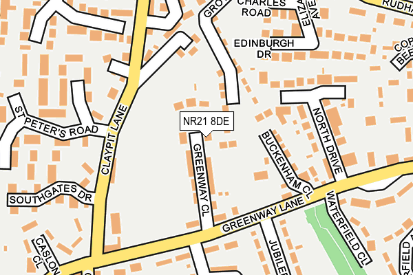 NR21 8DE map - OS OpenMap – Local (Ordnance Survey)