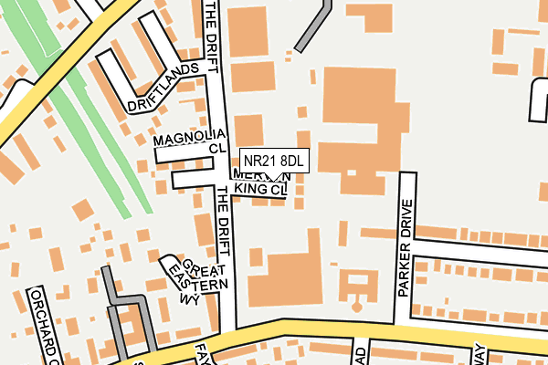 NR21 8DL map - OS OpenMap – Local (Ordnance Survey)