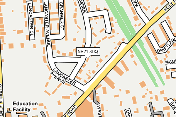 NR21 8DQ map - OS OpenMap – Local (Ordnance Survey)
