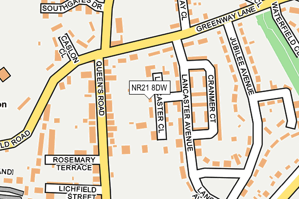 NR21 8DW map - OS OpenMap – Local (Ordnance Survey)