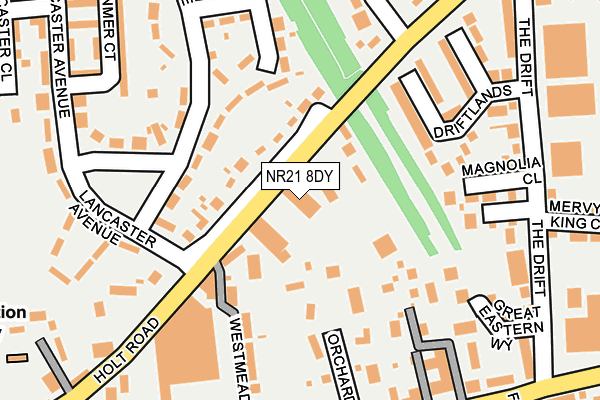 NR21 8DY map - OS OpenMap – Local (Ordnance Survey)