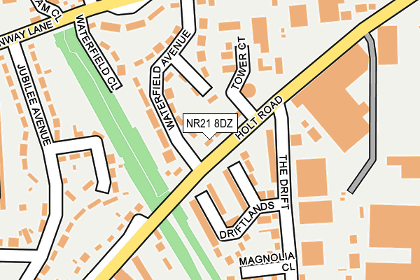 NR21 8DZ map - OS OpenMap – Local (Ordnance Survey)