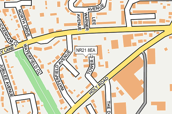 NR21 8EA map - OS OpenMap – Local (Ordnance Survey)