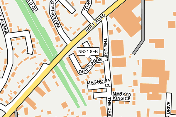 NR21 8EB map - OS OpenMap – Local (Ordnance Survey)