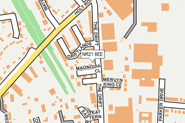 NR21 8EE map - OS OpenMap – Local (Ordnance Survey)