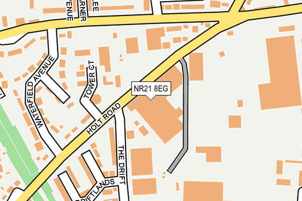 NR21 8EG map - OS OpenMap – Local (Ordnance Survey)