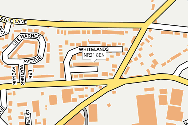 NR21 8EN map - OS OpenMap – Local (Ordnance Survey)