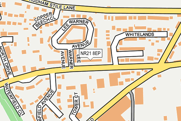 NR21 8EP map - OS OpenMap – Local (Ordnance Survey)