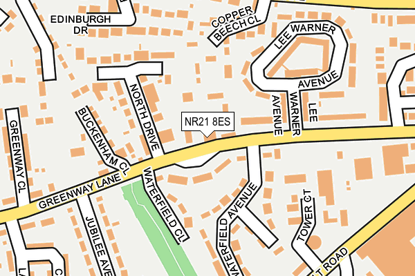 NR21 8ES map - OS OpenMap – Local (Ordnance Survey)