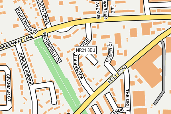 NR21 8EU map - OS OpenMap – Local (Ordnance Survey)
