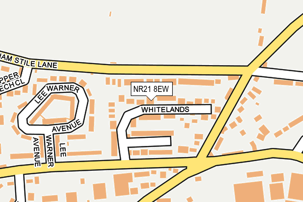 NR21 8EW map - OS OpenMap – Local (Ordnance Survey)