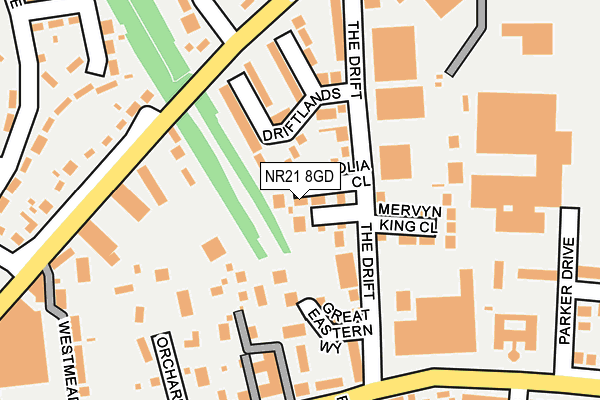 NR21 8GD map - OS OpenMap – Local (Ordnance Survey)