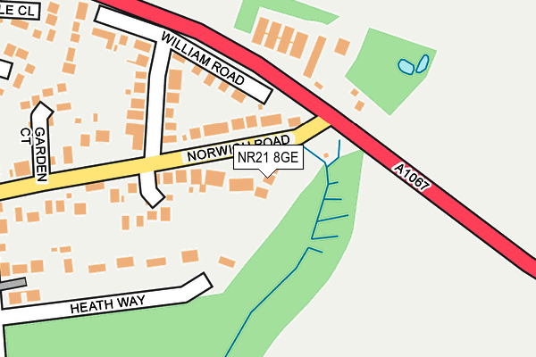 NR21 8GE map - OS OpenMap – Local (Ordnance Survey)